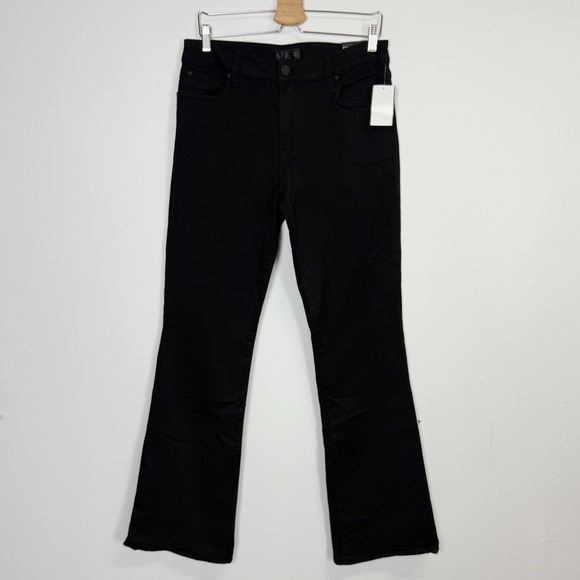 Kut from the Kloth Jeans Natalie High Rise Bootcut Womens Size 12 Black NWT NEW - Picture 1 of 14